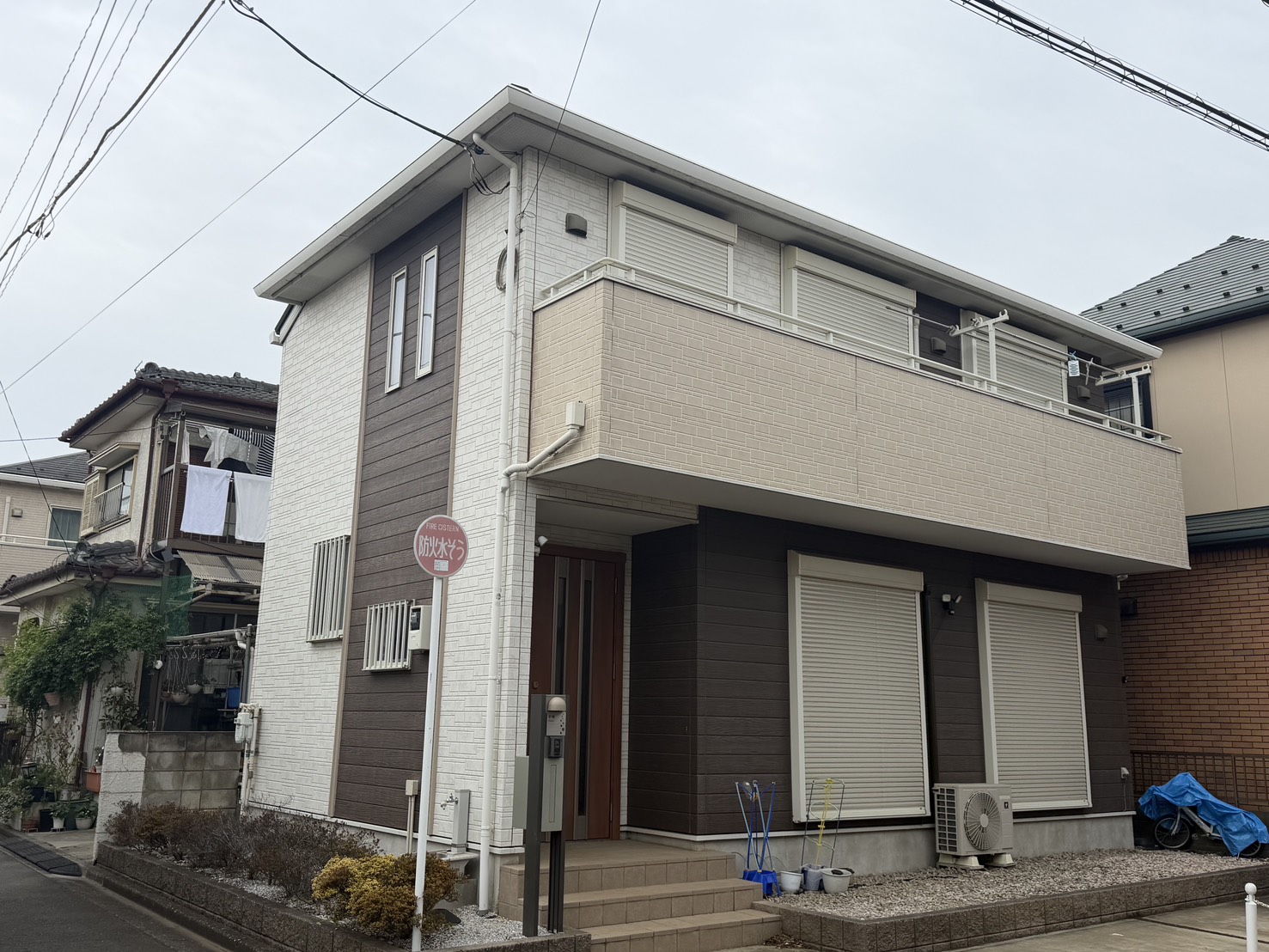 所沢市下安松の外壁塗装施工前 三宏建装株式会社